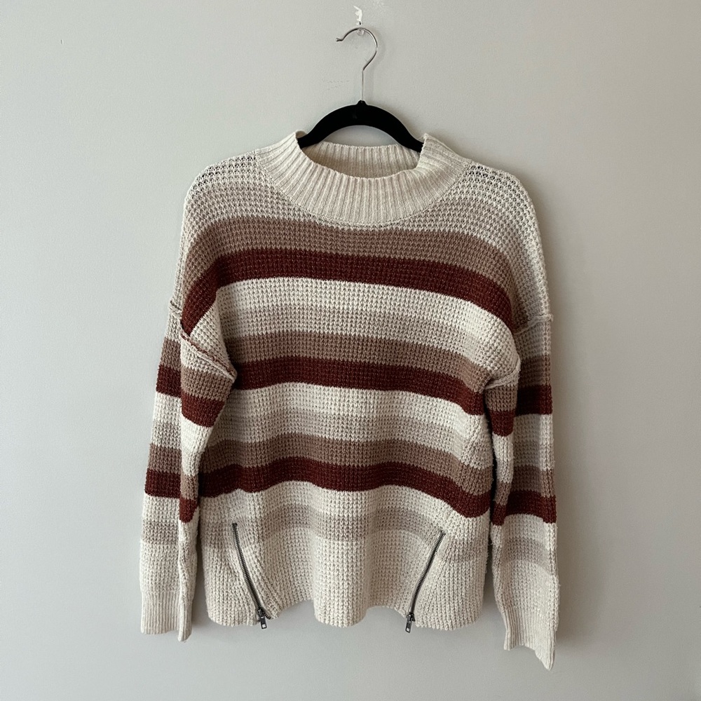 Brown Striped Pullover